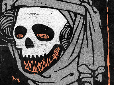 Jiggy grain grit illustration skull texture