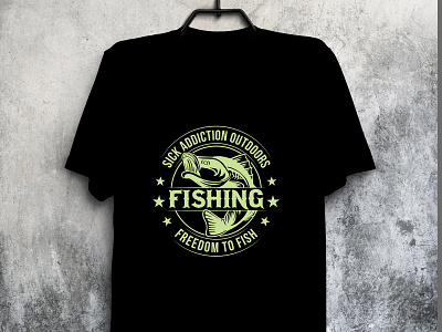 Fishing T-shirt Design branding design fishing t shirt design illustration logo shirt t shirt t shirt design typography ui