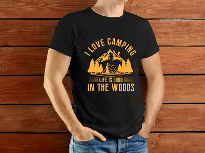 Camping T-shirt Design camping t shirt design design illustration logo shirt t shirt t shirt design typography ui