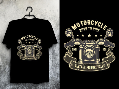 Typography motorcycle t shirt design