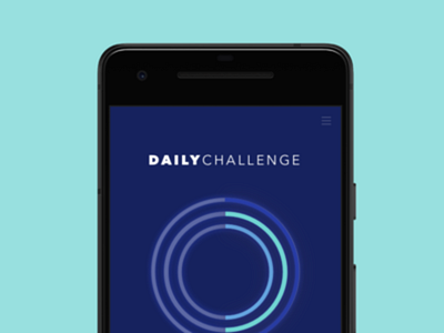 Daily challenge App app challenge daily design minimal purple teal ui ux design wip