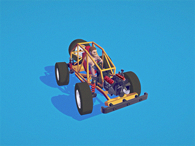 Build and drive! 3d animation buggy car cart drive dune buggy low poly motion graphics physics unity unity3d