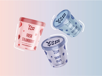 Yum Yum Ice cream | Packaging Design branding design graphic design ice cream illustration last.augie. logo product design