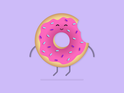 Donut want the weekend to end 100 days donut illustration smile sprinkles vector