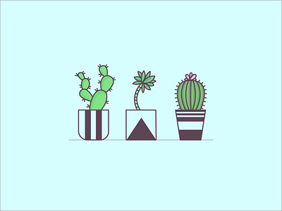 Mondays don't have to succ 100 days icons illustration plants succulents vector