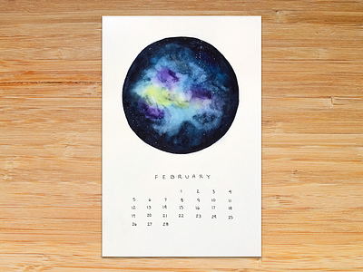 Watercolor Calendar calendar for sale galaxy moon moon phase painting watercolor