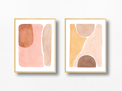 "Down in the Valley" Watercolor Prints abstract abstract art abstract design art desert illustration minimal modern art neutrals painting watercolor watercolor painting