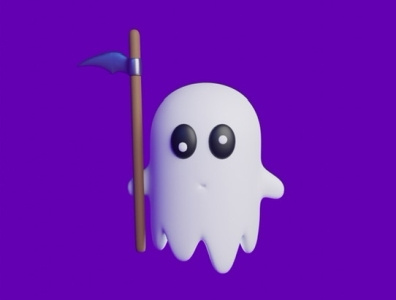 Spooky 3d 3dmoddel blender ghost halloween