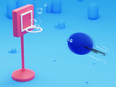 Basketball - lowepoly 3d