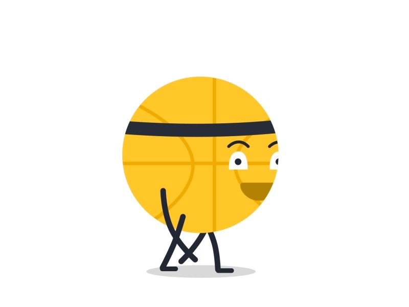 Basketball Bouncing animation basketball bounce bouncing character design motion graphics rubberhose
