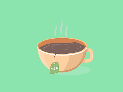 A Cup Of Tea app branding design graphic design illustration logo typography ui ux vector