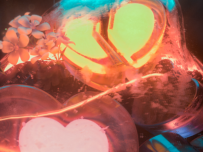 An ominous feeling 3d abstract abstract design cinema4d heart octane octanerender posters
