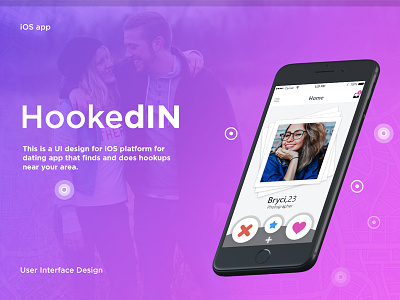 HookedIN iOS dating app UI