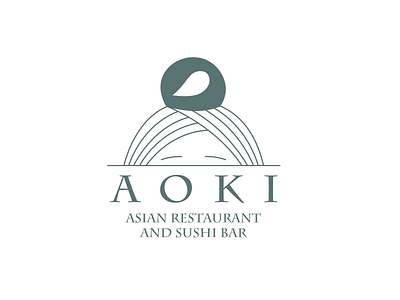 Logo design AOKI brand branding business clean creative design graphic design graphicdesign green identity logo logo design logodesign logos modern modern logo restaurant simple vector visual design