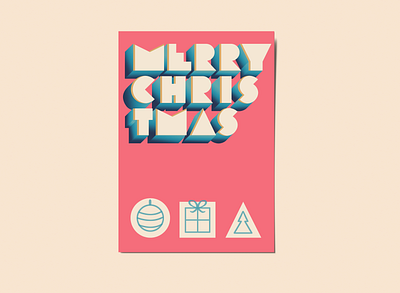 Merry christmas 2d card christmas clean color design digital flat font geometric graphic design graphicdesign minimal modern print simple type typography