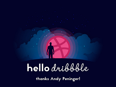 Hello Dribbble! debut first shot hello dribbble illustration