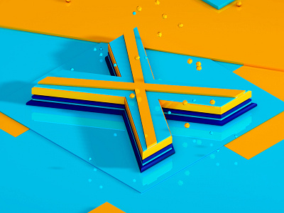 X for @36daysoftype 36daysoftype 3d animation ae after effects alphabet animation c4d cinema 4d motion motion graphics type