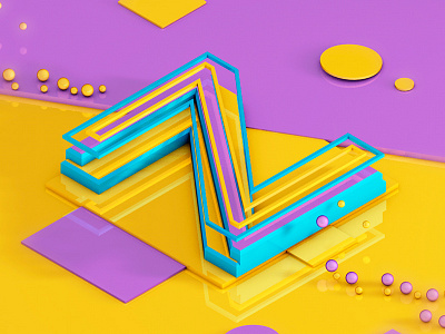 Z for @36daysoftype 36daysoftype 3d animation ae after effects alphabet animation c4d cinema 4d motion motion graphics type