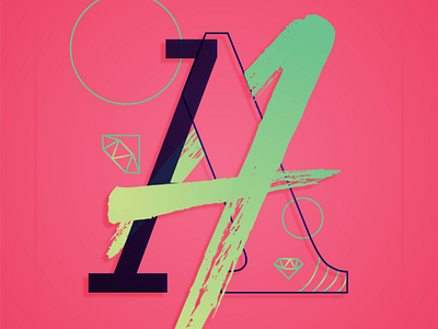 "A" "a" 36daysoftype alphabet colo design ilustration letter a