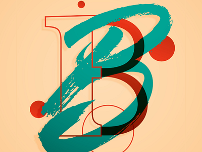 "B" "b" 36daysoftype alphabet b color design ilustraton letter b