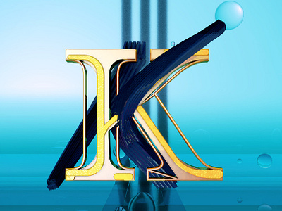 Letra K 36daysoftype 3d 3d animation after effects alphabet animation c4d cinema 4d desing motion graphics type