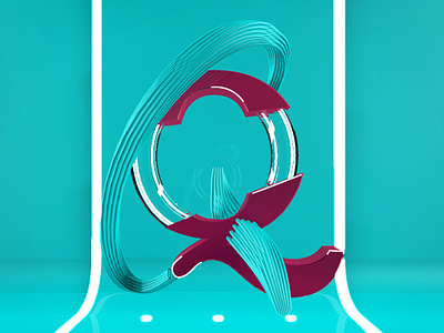 Letra Q 36daysoftype 3d animation after effects alphabet cinema 4d design motion graphics type