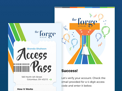 WIP - Company Access Pass form illustration product registration ticket wip