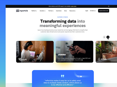 Customer Page 2022 brand design layout tech ui website