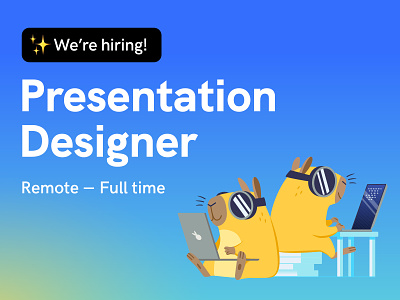 mParticle – We're hiring a Presentation Designer branded character deck design design job hiring illustration jobs keynote presentation slides