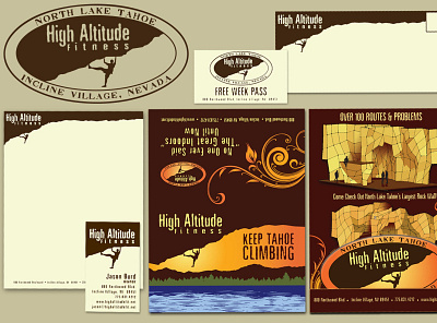 High Altitude Fitness Branding Package branding design graphic design illustration logo vector