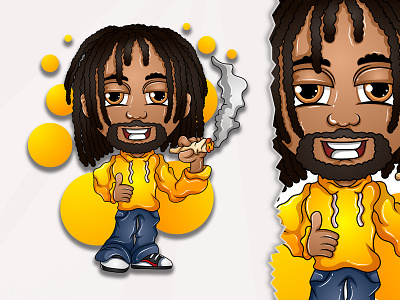 High Bruh - cartoon custom logo