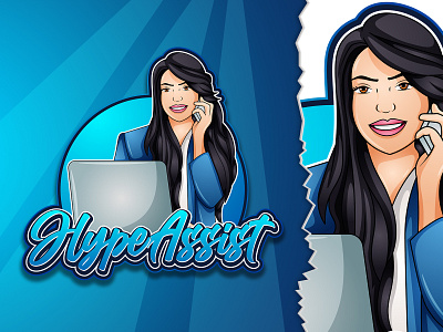 Hype Assist Cartoon Mascot Logo custom logo