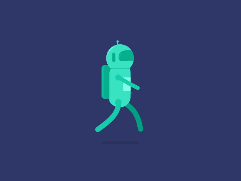 Walk cycle animation astronaut gif space