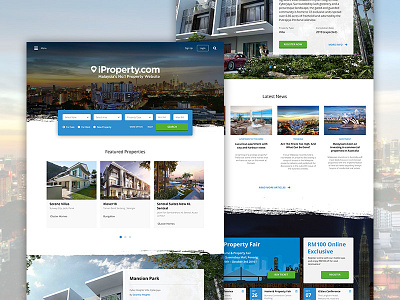 iProperty.com Website Redesign branding clean website property ui user experience user interface visual concept website