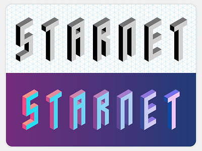 3D Starnet 3d branding design illustrator starnet vector