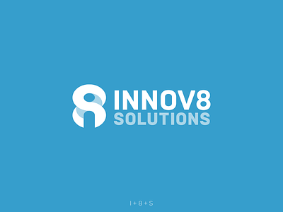 Innov8 Solutions Logo 8 branding i icon identity lettermark logo logo design negative s tech logo technology typography vector wordmark