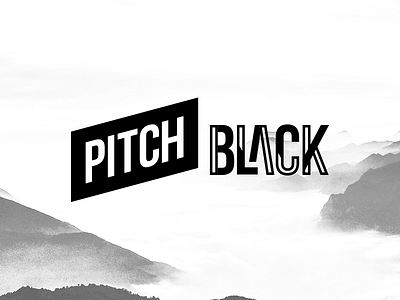 Pitch Black branding logo a day logo design typography