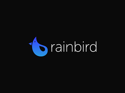 rainbird bird branding logo a day logo design negative rain