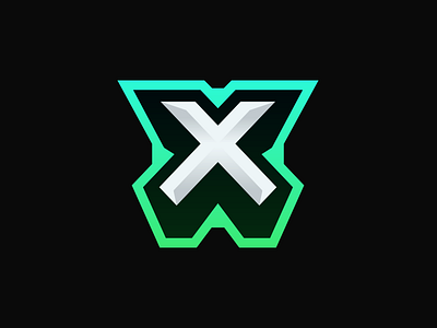 XShot branding esports gradient logo a day logo design x