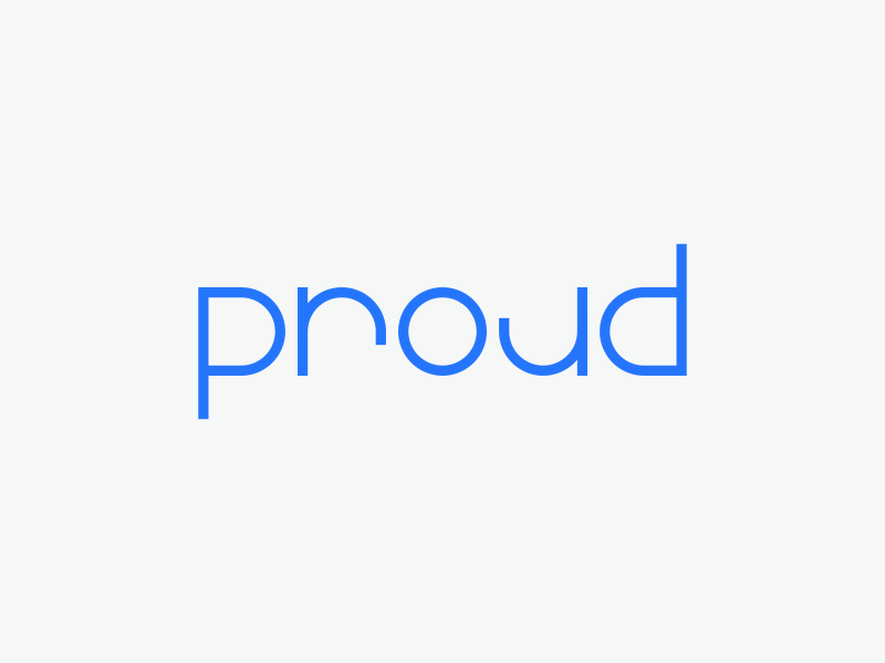 Proud ambigram branding logo a day logo design