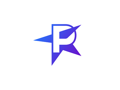 Polestar branding design gradient icon lettermark logo logo design negative p star vector