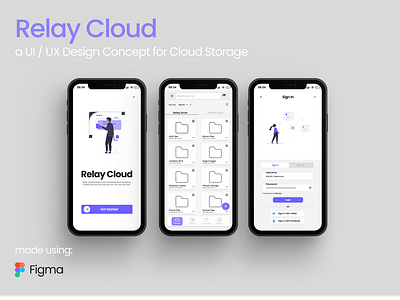 Relay Cloud - a UI / UX Design Concept for Cloud Storage