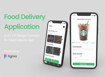 Food Delivery App - a UI / UX Design Concept. design design concept figma graphic design mobile design mobile ui mobile ux ui ux