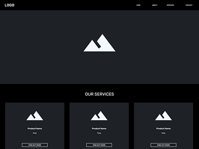 Landing Page - Services Company design graphic design