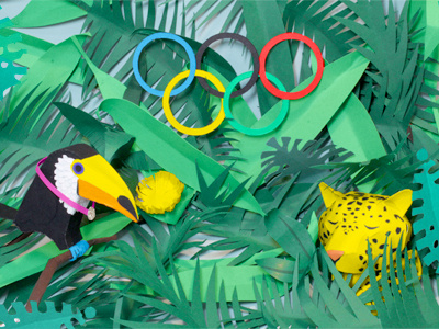 Olympics handmade illustration olympics paper paper craft paper cut