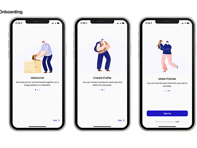 Onboarding for Pet Socializing App