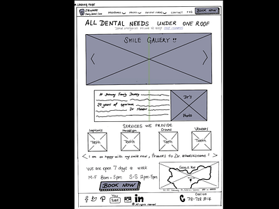 Sketch for dental office website redesign