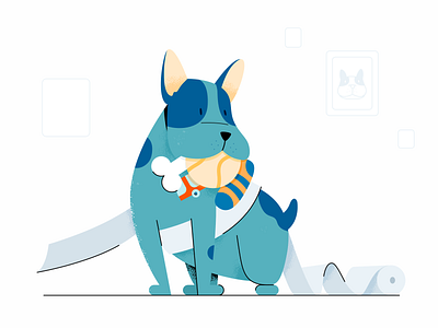 etailpet adobe illustrator ball character dog flat illustration pet pets uran vector