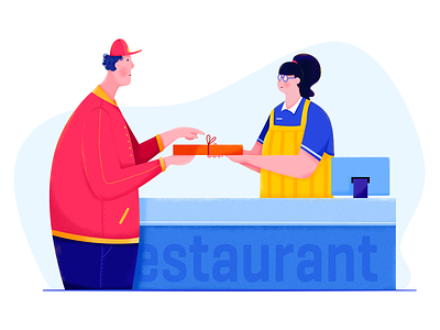 Food Delivery II affinity designer career character deliver delivery driver food girl illustration job man people person profession restaurant sale sales shop store woman