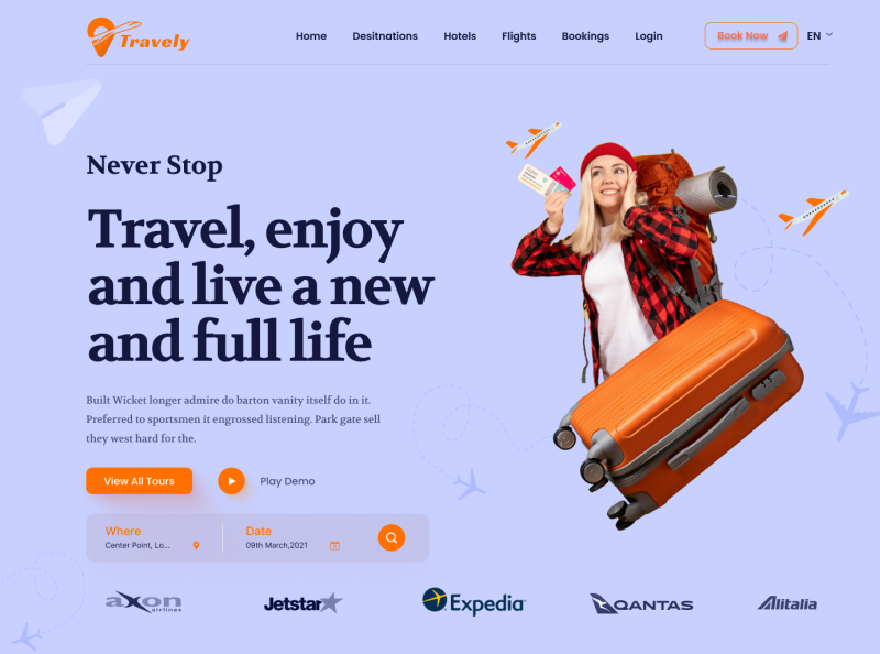 travel agency by Sabbir Mithun on Dribbble